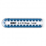 E-Z ID Rings (Large) (Blue), Jelölo gyuruk, kék, neon, L (nagy), 25 darab