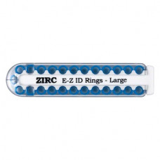 E-Z ID Rings (Large) (Blue), Jelölo gyuruk, kék, neon, L (nagy), 25 darab