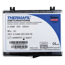 Thermafil (25 mm) (ISO 25), Obturator, ISO 25 röntgenopák, Guttapercha, műanyag, 25 mm, 30 darab