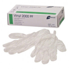 Vinyl 2000 (L), Kesztyűk (Vinil), nem steril, Egyszerhasználatos termék, Vinil, L (nagy), 100 darab