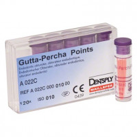 Guttapercha-csúcs (29 mm) (2 %) (ISO 10), ISO 10 rózsaszín, Guttapercha, 29 mm, 120 darab