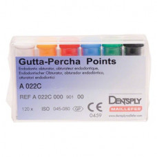 Guttapercha-csúcs (29 mm) (2 %) (ISO 45-80), ISO 45-80 rózsaszín, Guttapercha, 29 mm, 20x6 darab