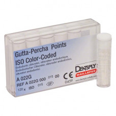 Guttapercha-csúcs (30 mm) (2 %) (ISO 15), ISO 15 fehér, Guttapercha, 30 mm, 120 darab