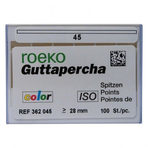 Guttapercha ISO color, 10 darab, ISO 045
