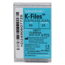 WZK, K-Files,25 mm ISO 060, 6 darab