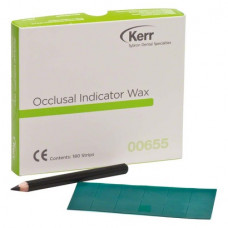 Occlusal Indicator Wax, Artikulációs viasz, Csíkok, zöld, tartozékkal, 180 darab