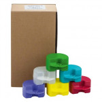 Quick Box, (7,7 x 7,5 x 4,7 cm), Tároló box, piros, Műanyag, 5x1 darab
