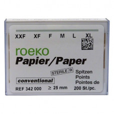 Conventional (1-6) (XXF - XL), Papírcsúcs, sterilen csomagolva, fehér, Papír, 200 darab