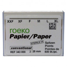 Conventional (1-6) (XXF - XL), Papírcsúcs, sterilen csomagolva, fehér, Papír, 500 darab