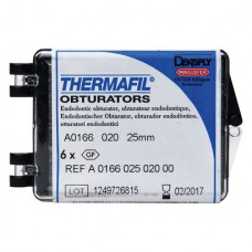 Thermafil (25 mm) (ISO 20), Obturator, ISO 20 röntgenopák, Guttapercha, műanyag, 25 mm, 6 darab