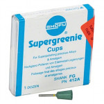 Silikonpolierer SUPERGREENIE®, szilikon polírozó, (fém, amalgám), kehely, FG, 12 darab