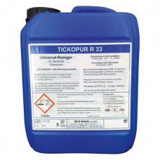 Tickopur - R 33, Tisztító-oldat (Készülékek), Kanna, ultrahangos tisztításra alkalmas, pH-érték 9,9, Koncentrátum, 5 l, 1 darab