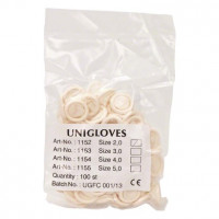 Latex Fingerlinge - zacskó 100 db puderfrei, naturlatex, S - 1152