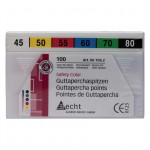 Safety Color (ISO 45-80), Guttapercha-csúcs, ISO 45-80 rózsaszín, Guttapercha, 100 darab