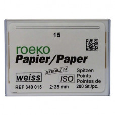 Novo (ISO 15), Papírcsúcs, ISO 15 sterilen csomagolva, fehér, Papír, 200 darab