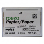 Novo (ISO 45), Papírcsúcs, ISO 45 sterilen csomagolva, fehér, Papír, 120 darab