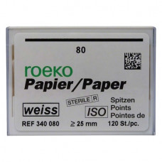 Novo (ISO 80), Papírcsúcs, ISO 80 sterilen csomagolva, fehér, Papír, 120 darab