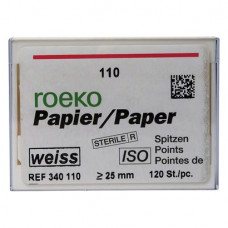Novo (ISO 110), Papírcsúcs, ISO 110 sterilen csomagolva, fehér, Papír, 120 darab