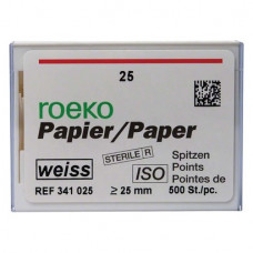 Novo (ISO 25), Papírcsúcs, ISO 25 sterilen csomagolva, fehér, Papír, 500 darab