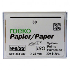 Novo (ISO 80), Papírcsúcs, ISO 80 sterilen csomagolva, fehér, Papír, 300 darab