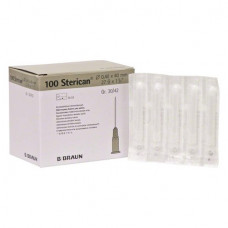 Sterican (Dental) (G27 ¦ 0,40 x 40 mm), Injekciós-tu, Egyszerhasználatos termék, szürke, G27 = 0,4 mm, 100 darab