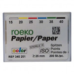 Color (ISO 15-40), Papírcsúcs, ISO 15-40 sterilen csomagolva, Papír, 200 darab
