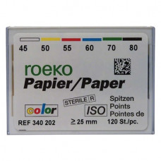 Color (ISO 45-80), Papírcsúcs, ISO 45-80 sterilen csomagolva, Papír, 120 darab