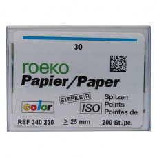 Color (ISO 30), Papírcsúcs, ISO 30 sterilen csomagolva, világosszürke, Papír, 200 darab