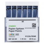 Color (ISO 40), Papírcsúcs, ISO 40 sterilen csomagolva, kék, Papír, 200 darab