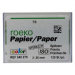 Color (ISO 70), Papírcsúcs, ISO 70 sterilen csomagolva, világoszöld, Papír, 120 darab
