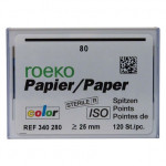 Color (ISO 80), Papírcsúcs, ISO 80 sterilen csomagolva, kék, Papír, 120 darab