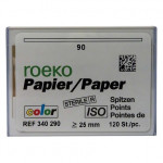 Color (ISO 90), Papírcsúcs, ISO 90 sterilen csomagolva, fehér, Papír, 120 darab