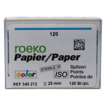 Color (ISO 120), Papírcsúcs, ISO 120 sterilen csomagolva, világosszürke, Papír, 120 darab