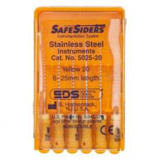SafeSiders (25 mm) (ISO 20), Gyökércsatorna reszelő (kézzel), ISO 20, Nemesacél, 25 mm, 6 darab