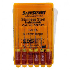 SafeSiders (25 mm) (ISO 25), Gyökércsatorna reszelő (kézzel), ISO 25, Nemesacél, 25 mm, 6 darab