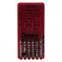 Gates Glidden Drill (1), Gyökércsatorna tágító (Gates), Könyökdarab (CA, Ø 2,35 mm, ISO 204) ISO 50 forgó, ISO színkódolt, Nemesacél, 19 - 32 mm, 6 darab