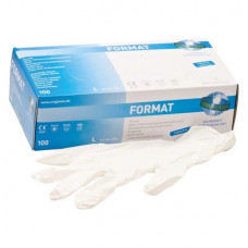 Format (L), Kesztyűk (Nitril), nem steril, Egyszerhasználatos termék, Nitril, L (nagy), 100 darab
