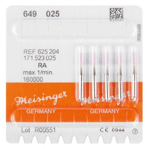 Keramische Schleifer 649, kerámia-csiszoló, rózsaszín, ISO 025, RA, 5 darab