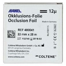HANEL Occlusions-Folie, doppelseitig 12 µm Rolle 25 m, fekete, 22 mm breit