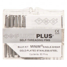 TMS LINK (Minim), Parapulpális csap, szürke, aranyozott, Nemesacél, 0,525 mm, 60 darab
