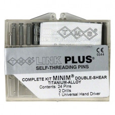 TMS LINK (Plus 2 in 1) (Minim), Parapulpális csap, szürke, biokompatibilis, Titán, 0,525 mm, 20 darab