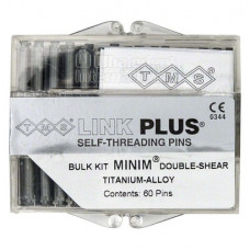 TMS LINK (Plus 2 in 1) (Minim), Parapulpális csap, szürke, biokompatibilis, Titán, 0,525 mm, 60 darab