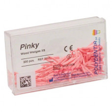 Interdentális ékek (P), Egyszerhasználatos termék, rózsaszín, Fa, 11 mm, 200 darab