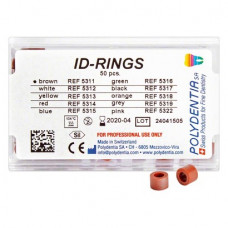 ID Ringe Packung 50 Ringe braun