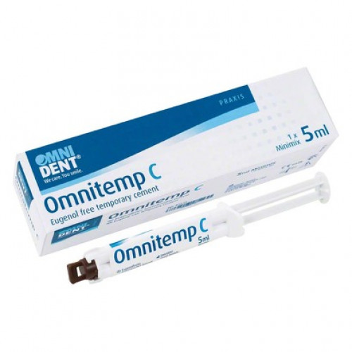 Omni (Omnitemp) (C) (Automix), Ideiglenes rögzítőanyag, Párhuzamos fecskendő, eugenolmentes, Tartozékok: 10 Keverocsor, 5 ml, 1 darab