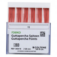 Guttapercha Spitzen, 10 darab, ISO 015