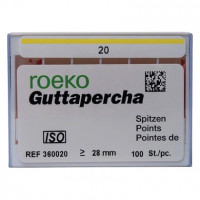 Guttapercha Spitzen, 10 darab, ISO 020