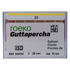 Guttapercha Spitzen, 10 darab, ISO 020