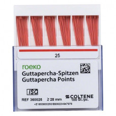 Guttapercha Spitzen, 10 darab, ISO 025