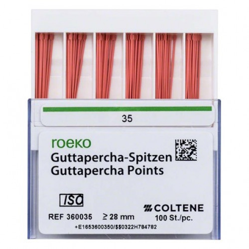 Guttapercha Spitzen, 10 darab, ISO 035